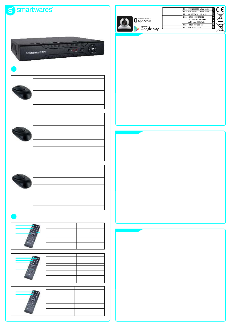 ELRO DVR620S 4 Channel LAN security recorder + 4 cameras User Manual | 2 pages