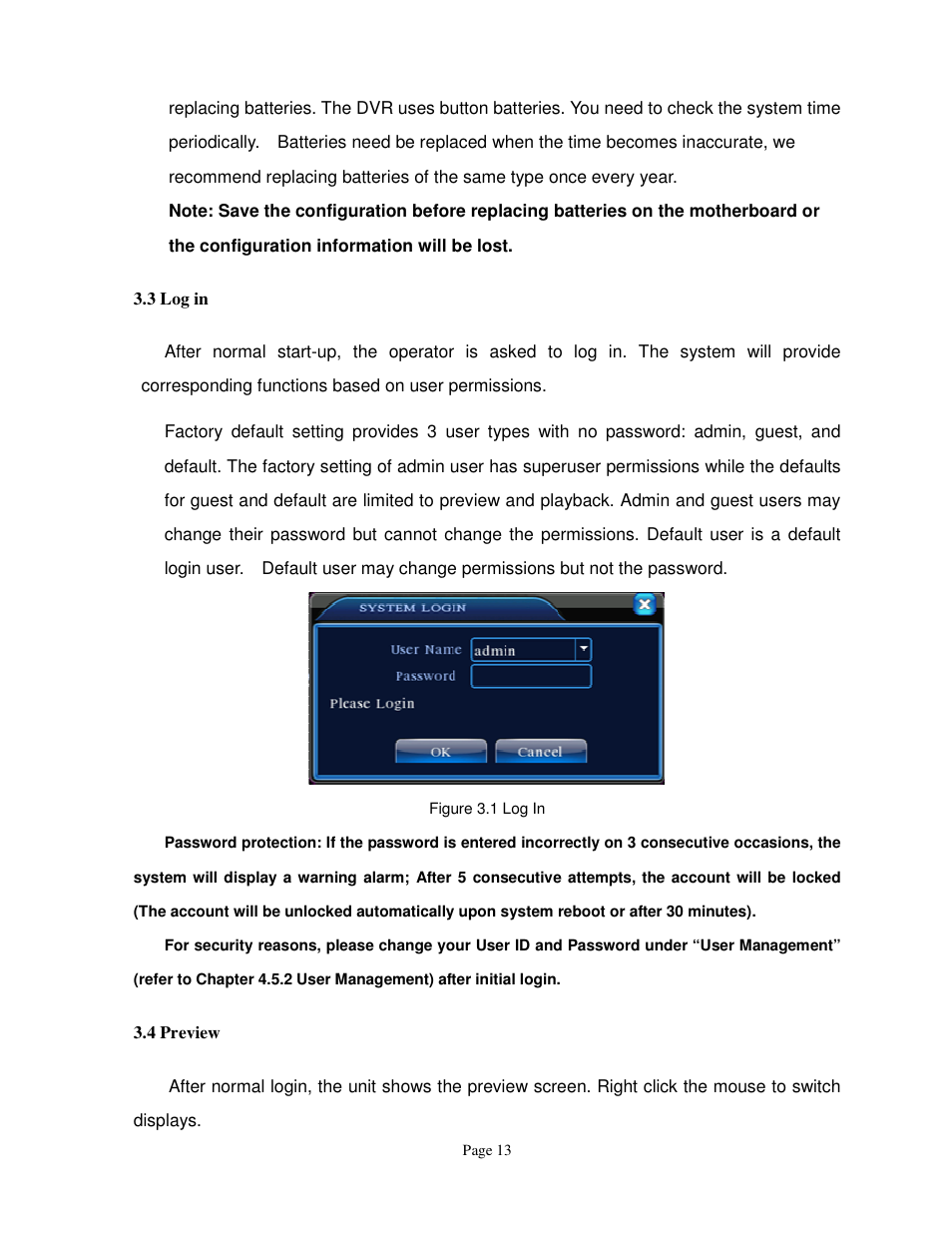 ELRO FA420DVR 4-ch digital recorder + 500 gb hard disc USERS MANUAL User Manual | Page 13 / 73