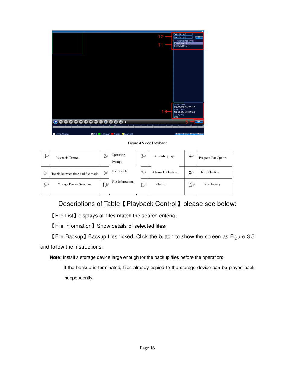 ELRO FA420DVR 4-ch digital recorder + 500 gb hard disc USERS MANUAL User Manual | Page 16 / 73