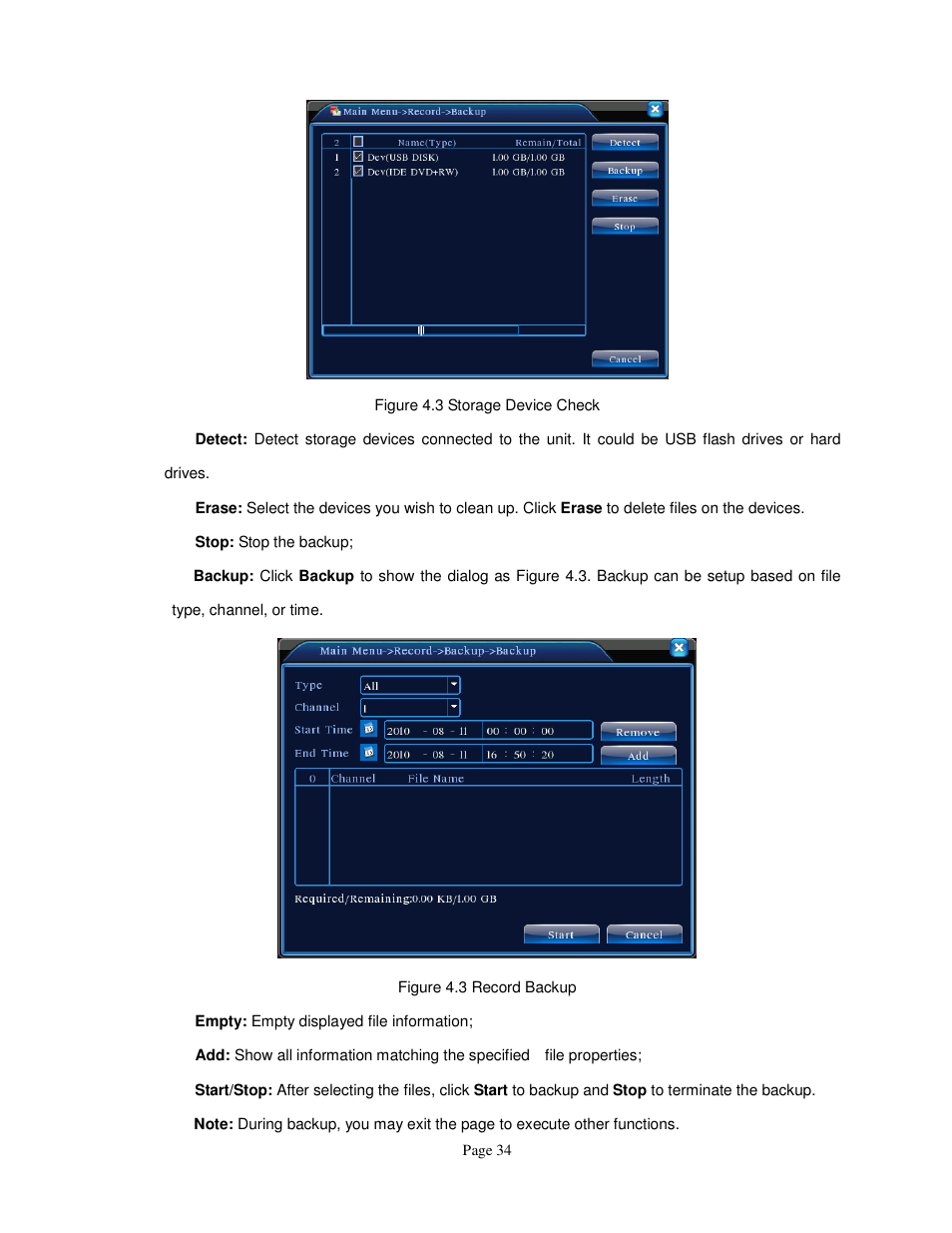 ELRO FA420DVR 4-ch digital recorder + 500 gb hard disc USERS MANUAL User Manual | Page 34 / 73