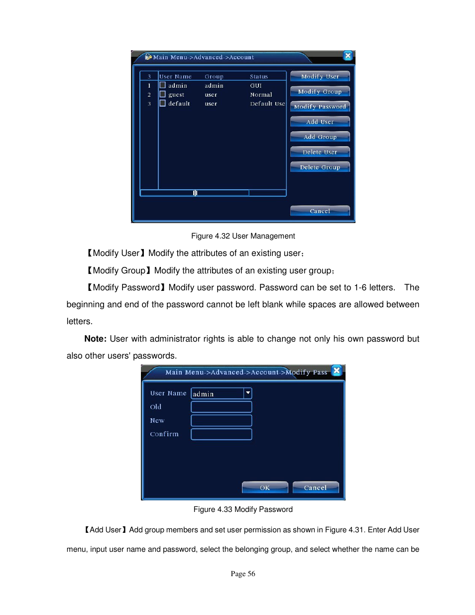 ELRO FA420DVR 4-ch digital recorder + 500 gb hard disc USERS MANUAL User Manual | Page 56 / 73