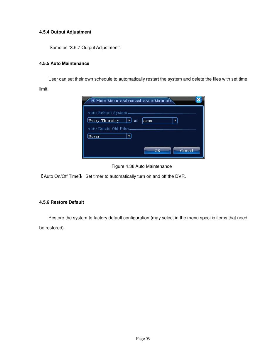 ELRO FA420DVR 4-ch digital recorder + 500 gb hard disc USERS MANUAL User Manual | Page 59 / 73