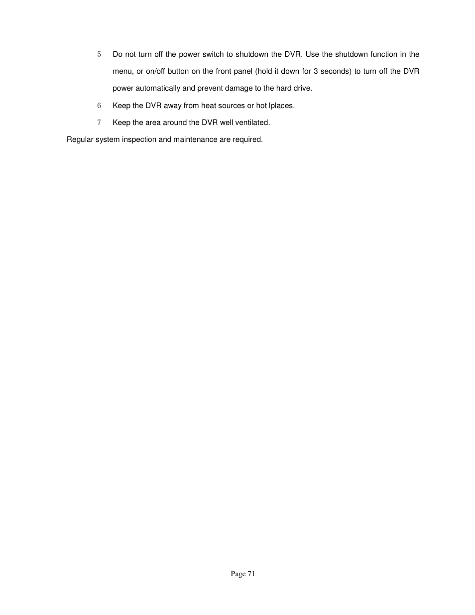 ELRO FA420DVR 4-ch digital recorder + 500 gb hard disc USERS MANUAL User Manual | Page 71 / 73