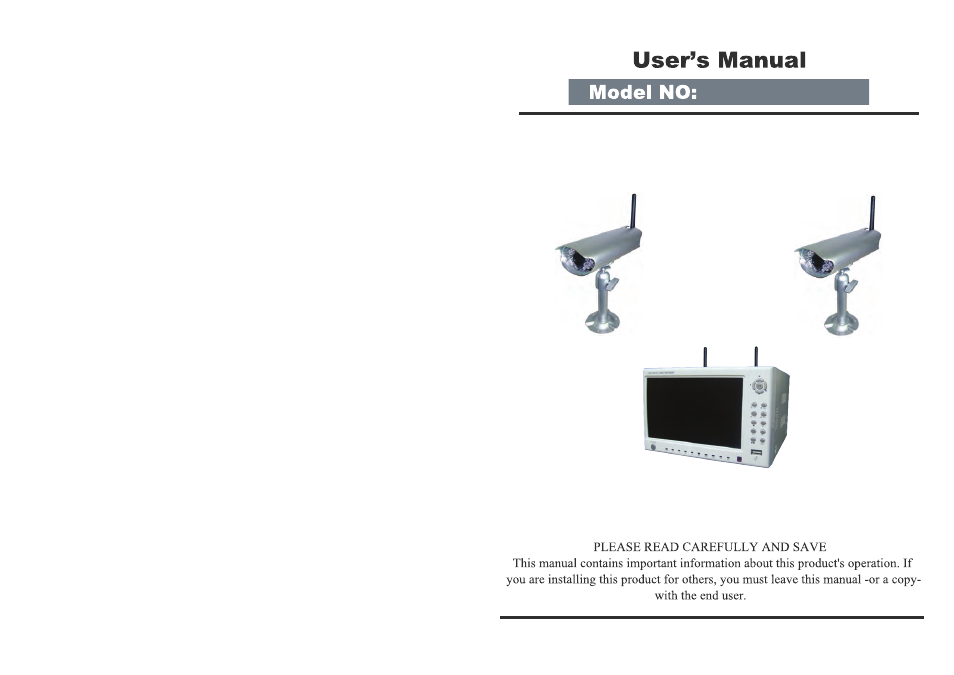 ELRO DVR74W 7 tft 4-ch digital recorder + 500Gb hard disc User Manual | 24 pages