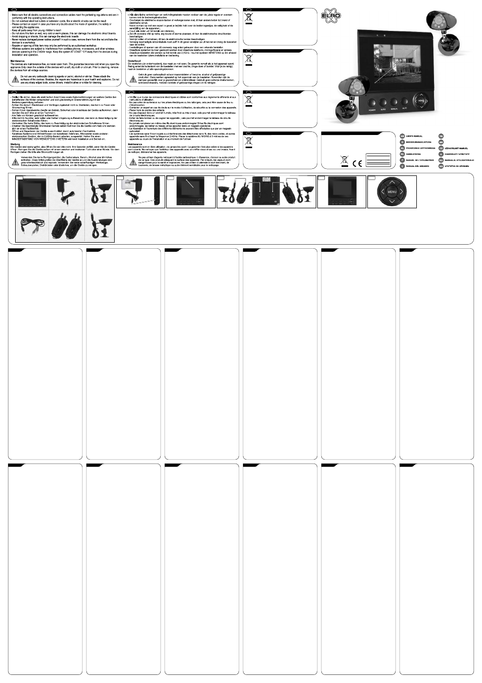 ELRO CS72SEC TFT colour camerasystem User Manual | 1 page