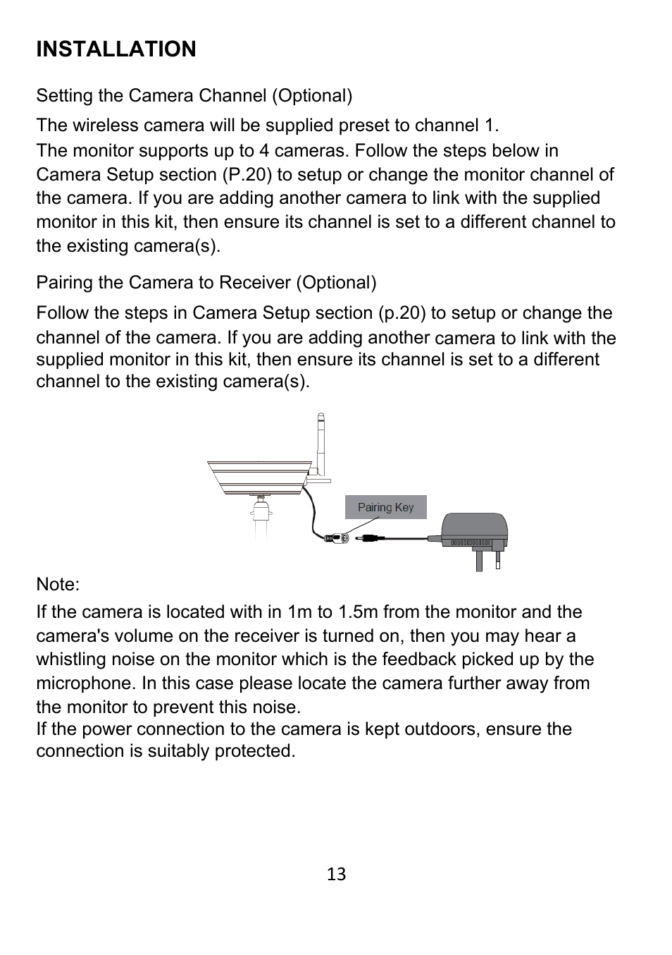 Installation | ELRO DWH SERIES VIDEO SECURITY SYSTEM User Manual | Page 13 / 39