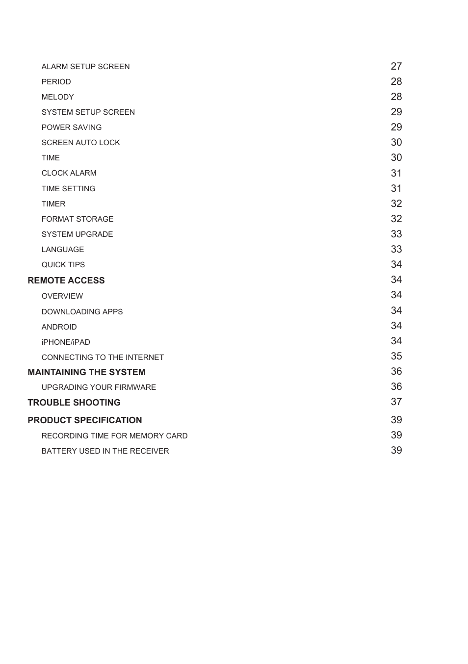 ELRO DWH SERIES VIDEO SECURITY SYSTEM User Manual | Page 3 / 39