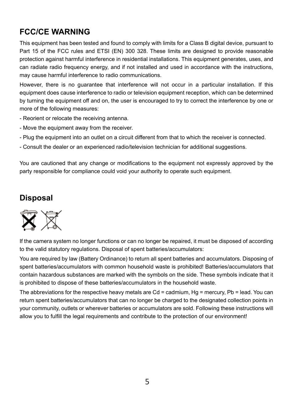 ELRO DWH SERIES VIDEO SECURITY SYSTEM User Manual | Page 5 / 39