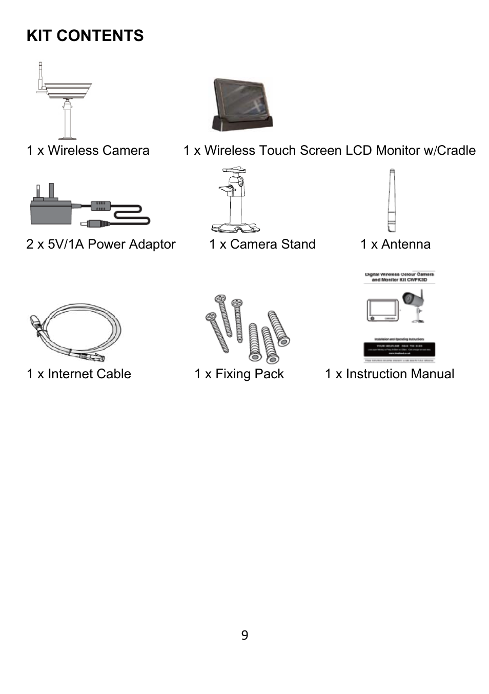 ELRO DWH SERIES VIDEO SECURITY SYSTEM User Manual | Page 9 / 39