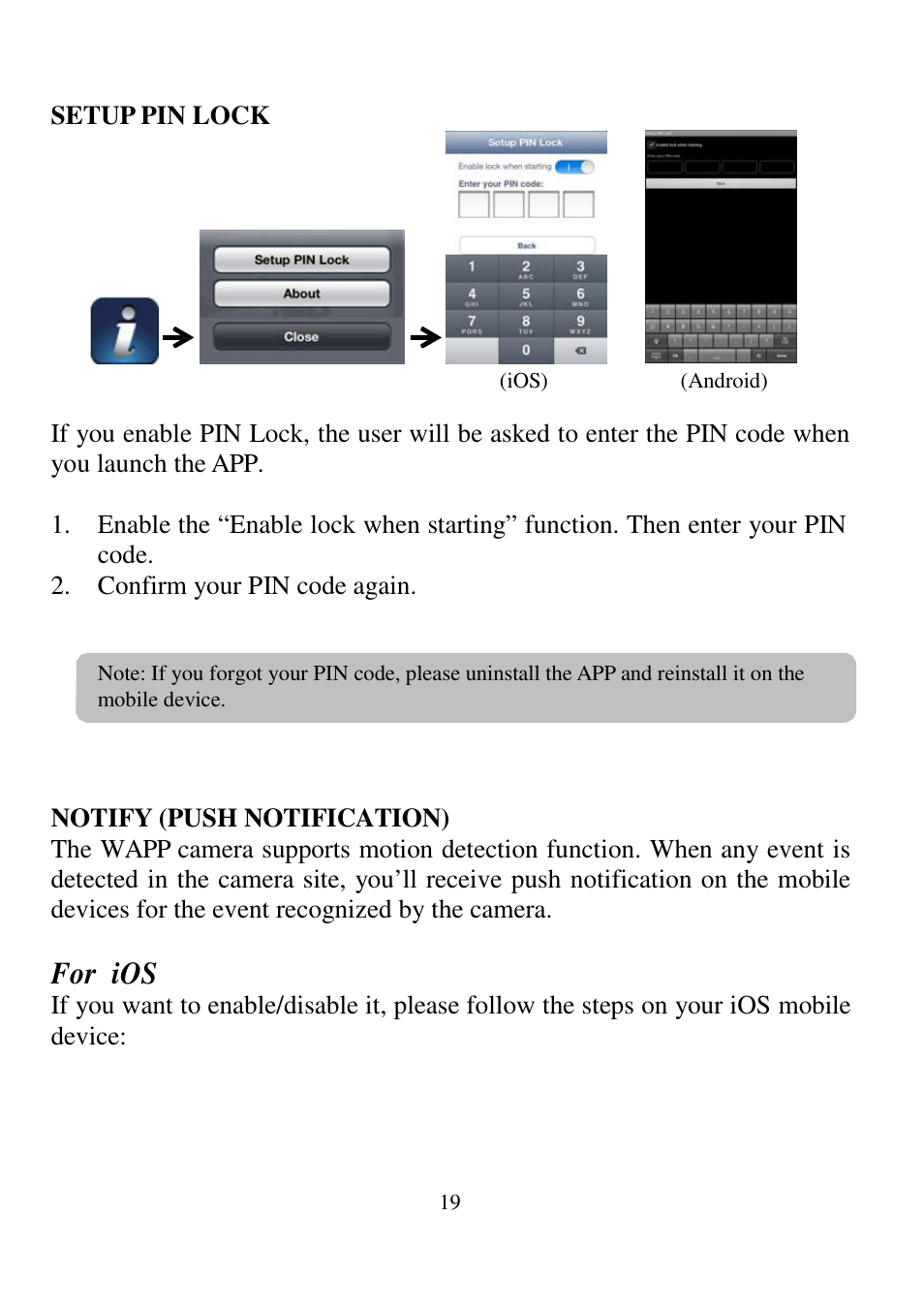 For ios | ELRO C935IP Plug & play network camera HD USERS MANUAL User Manual | Page 21 / 33