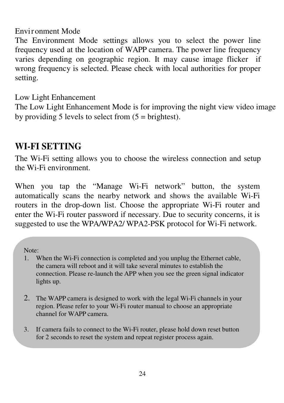 Wi-fi setting | ELRO C935IP Plug & play network camera HD USERS MANUAL User Manual | Page 26 / 33