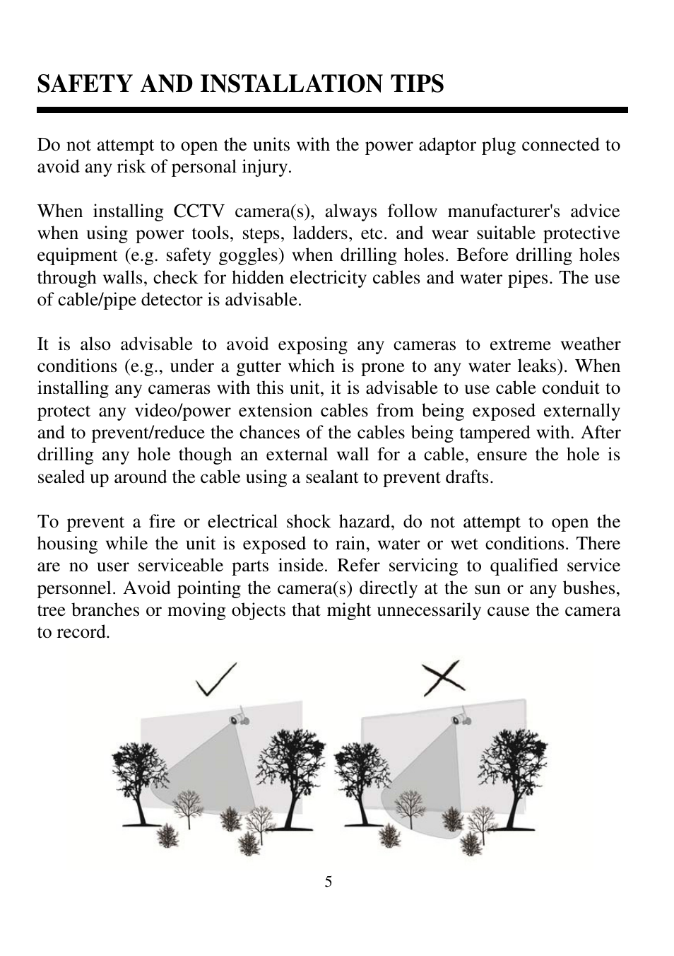 Safety and installation tips | ELRO C935IP Plug & play network camera HD USERS MANUAL User Manual | Page 7 / 33