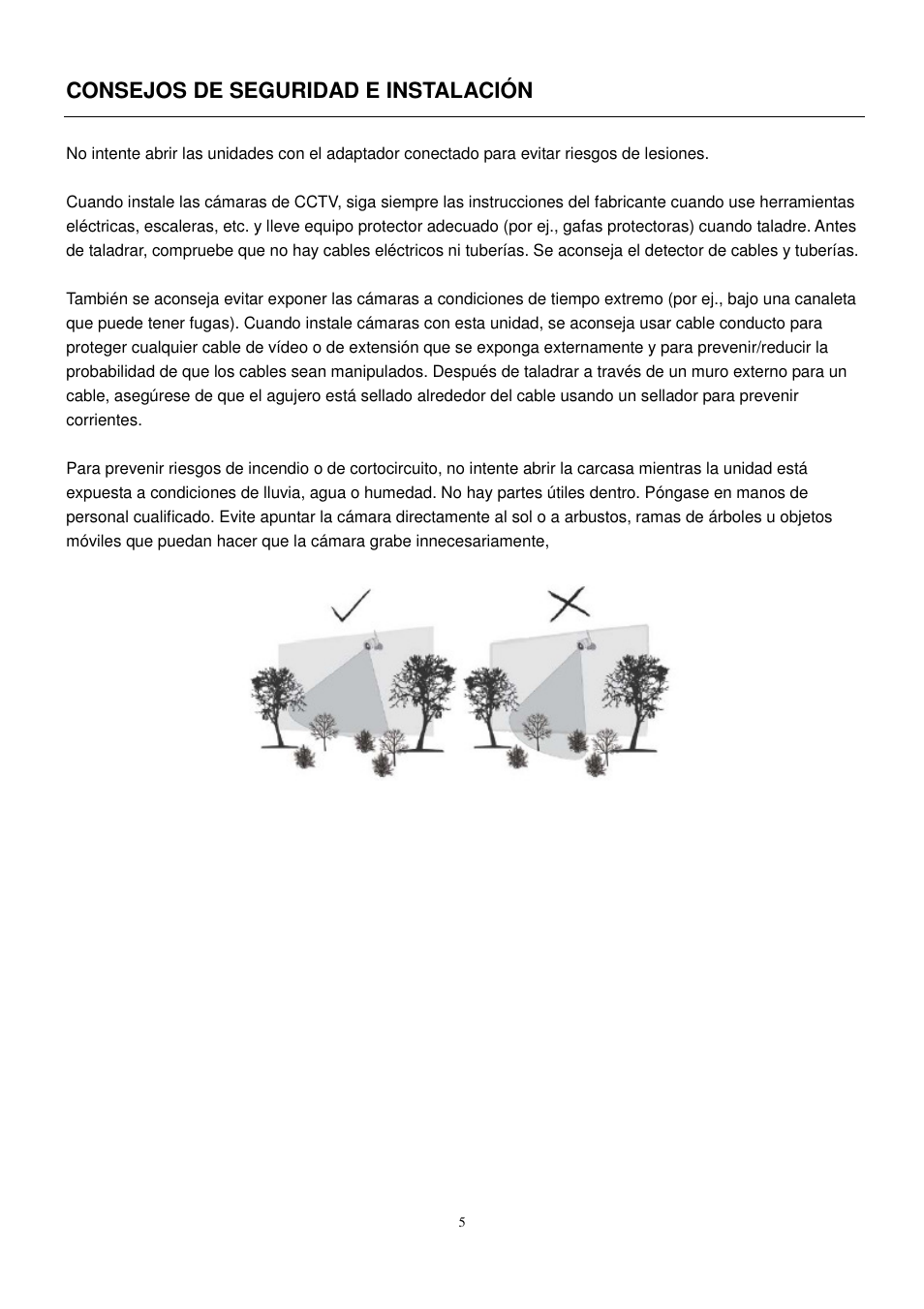 Consejos de seguridad e instalación | ELRO C905IP Plug & play network camera USERS MANUAL User Manual | Page 6 / 32