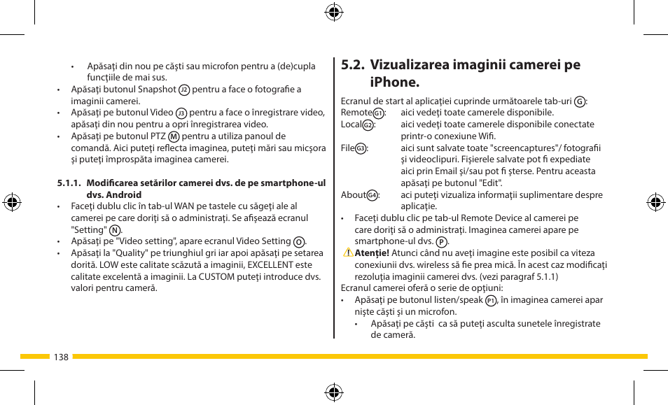Vizualizarea imaginii camerei pe iphone | ELRO FA703IP Plug & play wifi network camera User Manual | Page 138 / 176