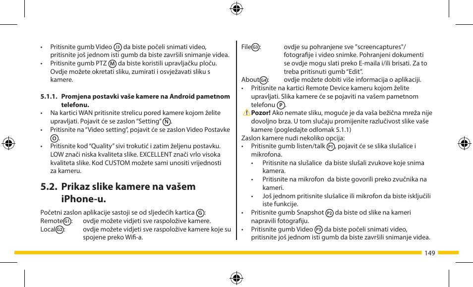 Prikaz slike kamere na vašem iphone-u | ELRO FA703IP Plug & play wifi network camera User Manual | Page 149 / 176