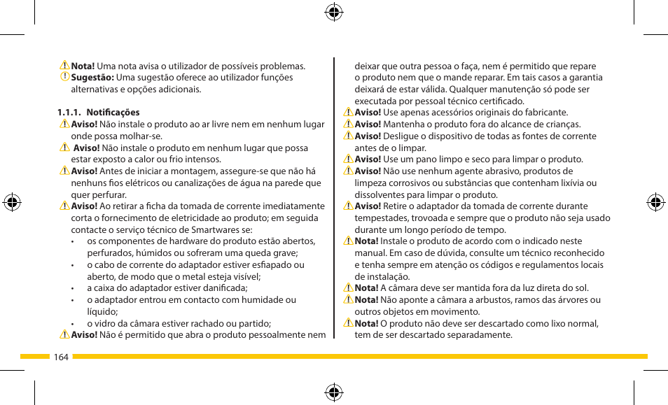 ELRO FA703IP Plug & play wifi network camera User Manual | Page 164 / 176
