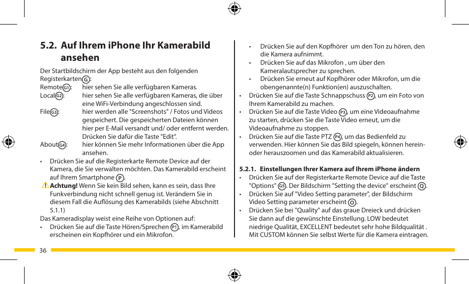 Auf ihrem iphone ihr kamerabild ansehen | ELRO FA703IP Plug & play wifi network camera User Manual | Page 36 / 176