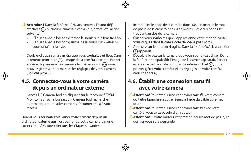 Établir une connexion sans fil avec votre caméra | ELRO FA703IP Plug & play wifi network camera User Manual | Page 67 / 176