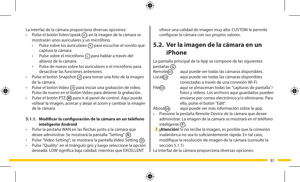 Ver la imagen de la cámara en un iphone | ELRO FA703IP Plug & play wifi network camera User Manual | Page 81 / 176