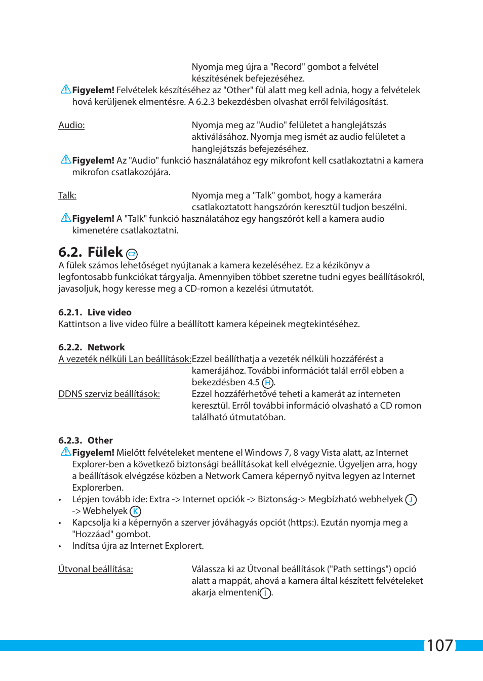 Fülek | ELRO C904IP.2 Plug & play network camera User Manual | Page 107 / 140