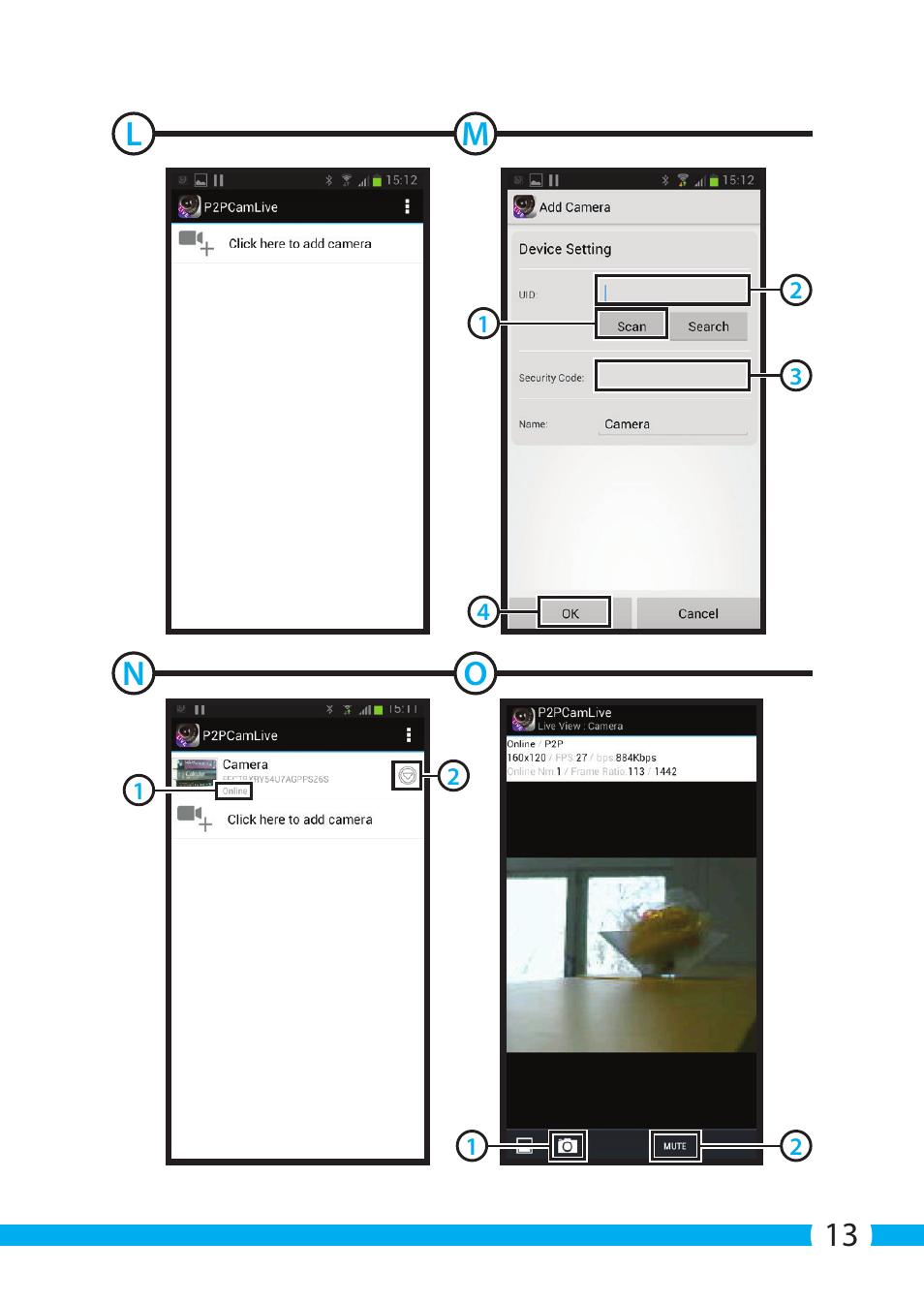 13 l m n o | ELRO C904IP.2 Plug & play network camera User Manual | Page 13 / 140