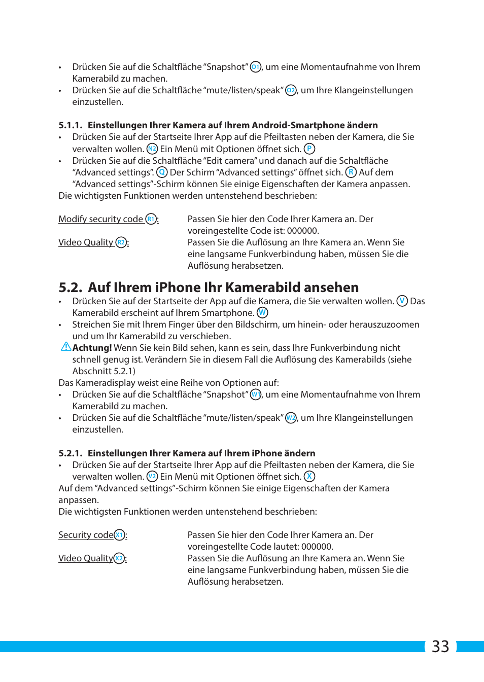 Auf ihrem iphone ihr kamerabild ansehen | ELRO C704IP.2 WiFi network pt camera User Manual | Page 33 / 140