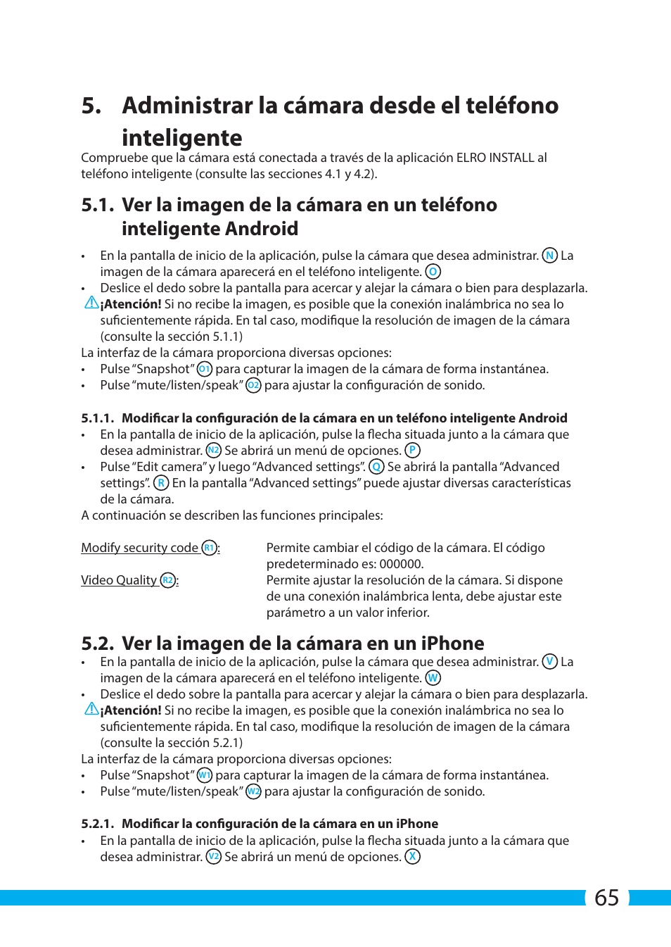 Ver la imagen de la cámara en un iphone | ELRO C903IP.2 Plug & play network camera User Manual | Page 65 / 132