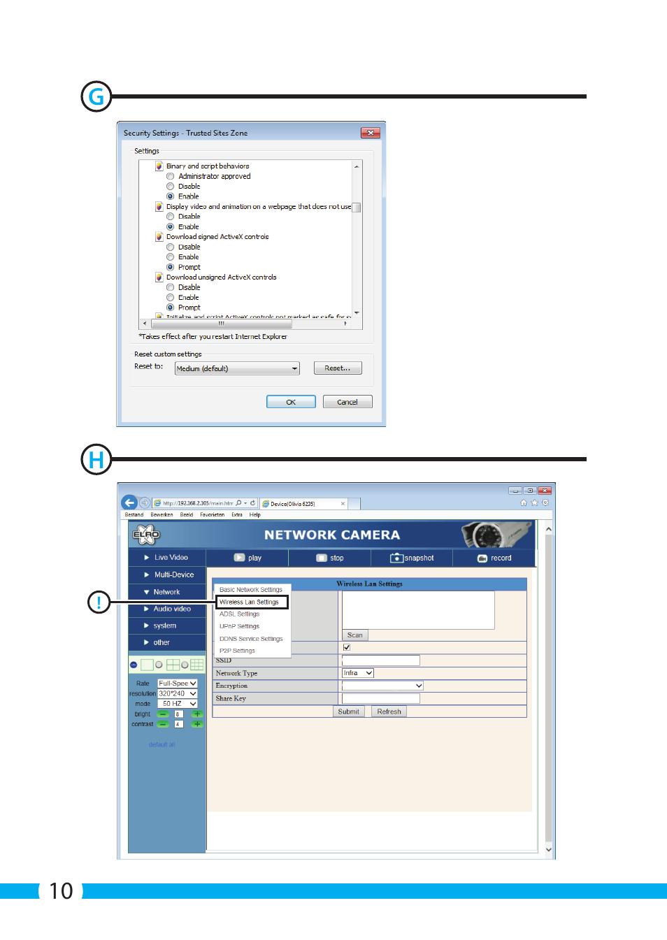 ELRO C803IP.2 Plug & play network camera User Manual | Page 10 / 128