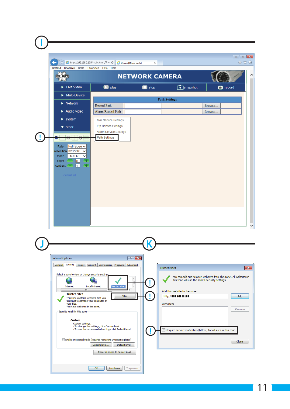 11 i j k | ELRO C803IP.2 Plug & play network camera User Manual | Page 11 / 128