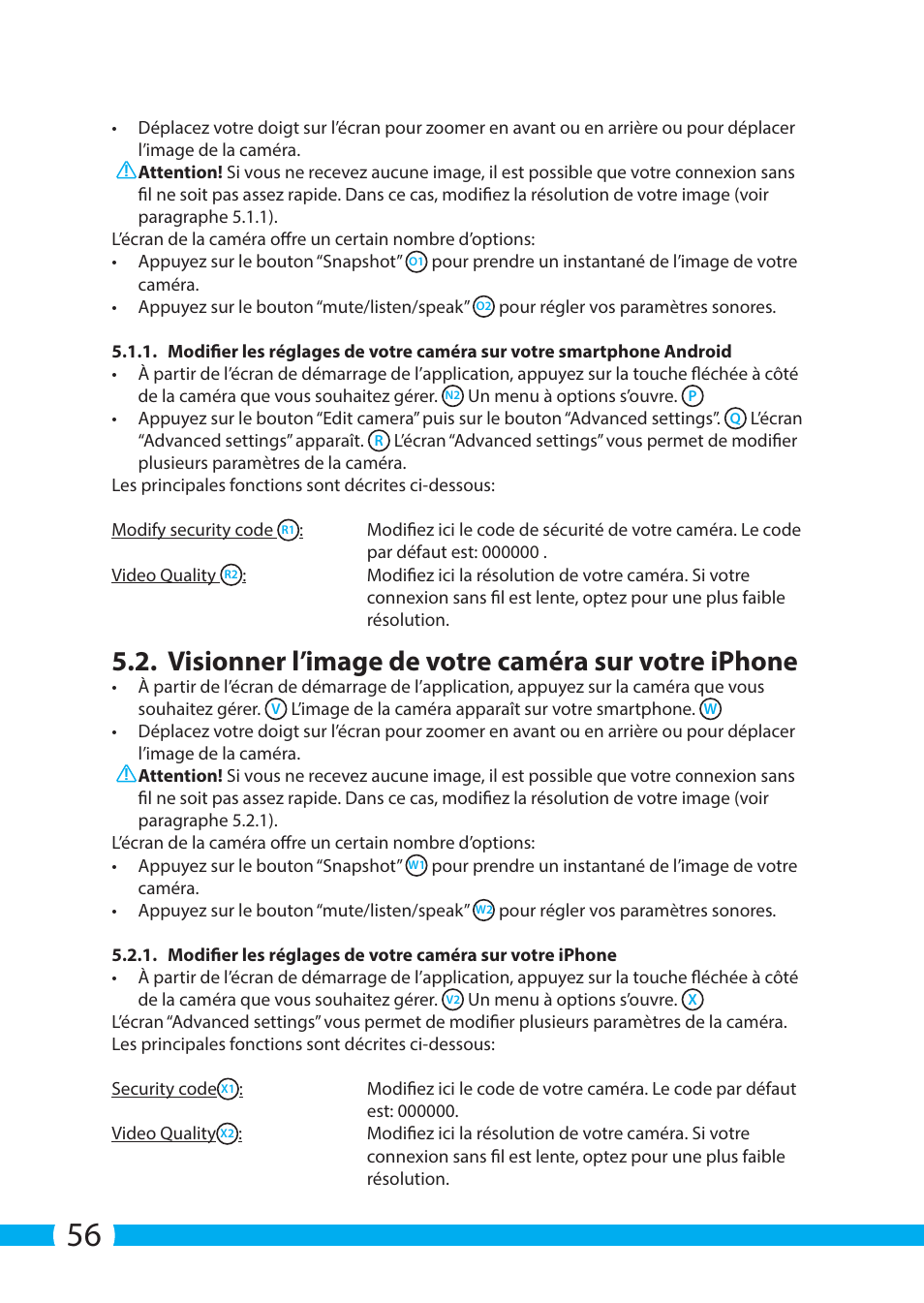 Visionner l’image de votre caméra sur votre iphone | ELRO C803IP.2 Plug & play network camera User Manual | Page 56 / 128