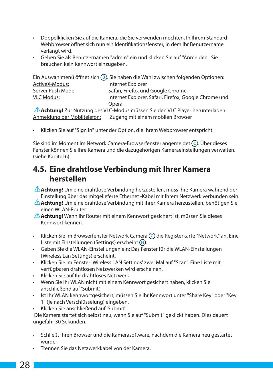 ELRO C703IP.2 Plug & play network camera User Manual | Page 28 / 132