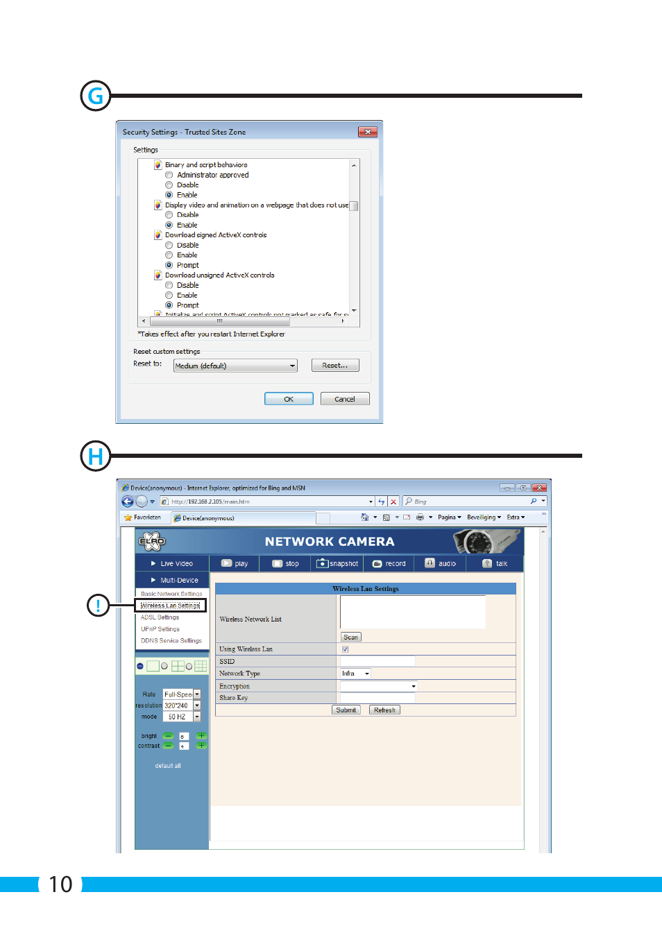 ELRO C705IP WiFi network camera User Manual | Page 10 / 132