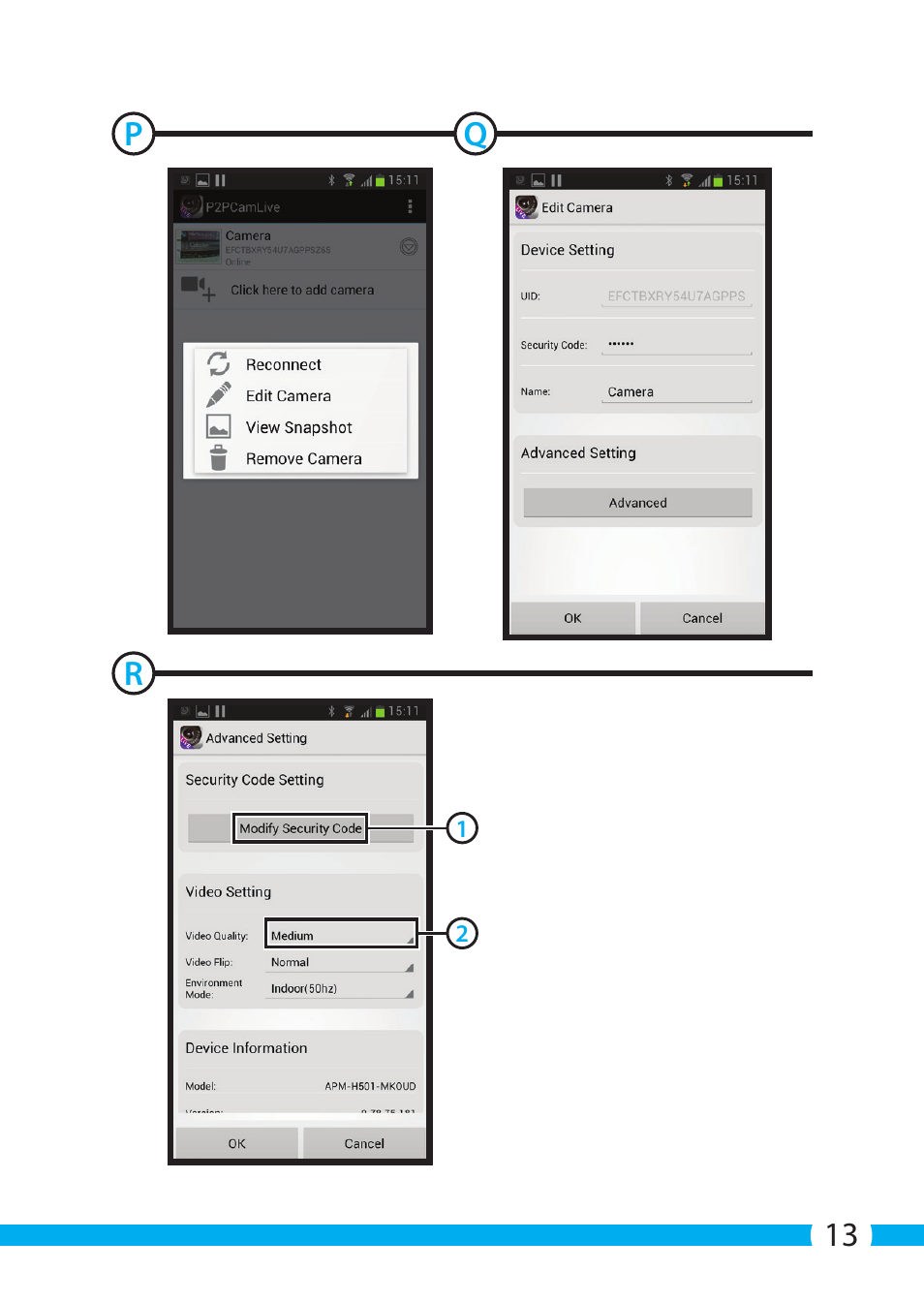 ELRO C705IP WiFi network camera User Manual | Page 13 / 132