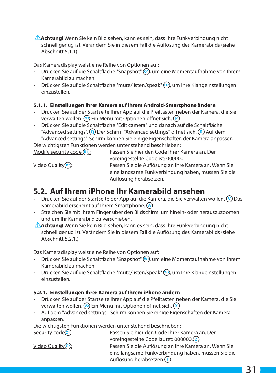 Auf ihrem iphone ihr kamerabild ansehen | ELRO C705IP WiFi network camera User Manual | Page 31 / 132