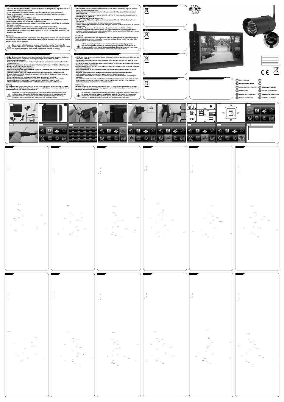 ELRO CS85DVR DIGITAL WIRELESS SECURITY SET User Manual | 1 page