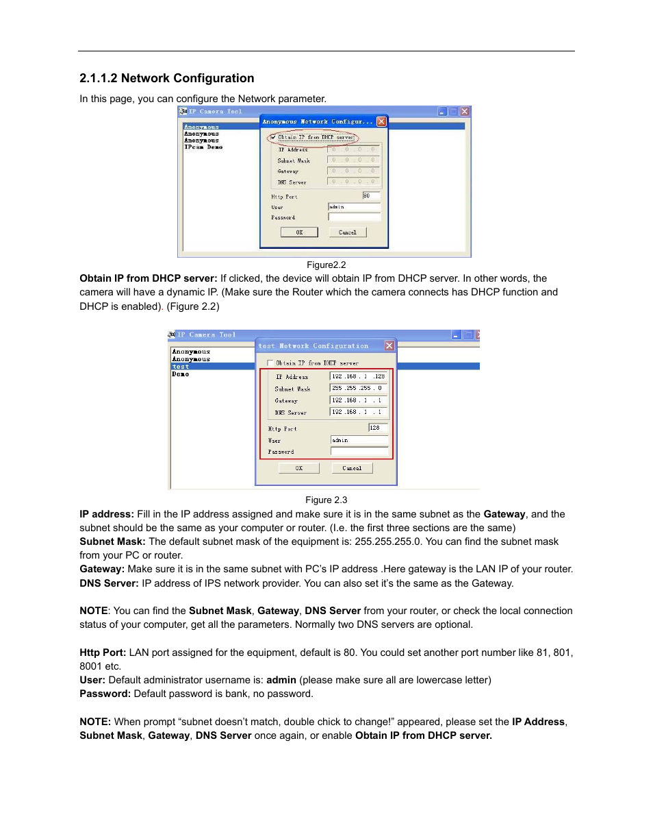2 network configuration | ELRO C803IP Plug & Play network camera Full USERS MANUAL User Manual | Page 10 / 52