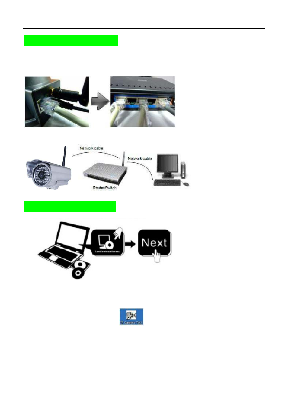 Step 1: hardware installation, Step 2: software installation | ELRO C803IP Plug & Play network camera Quick Installation Guide User Manual | Page 2 / 13