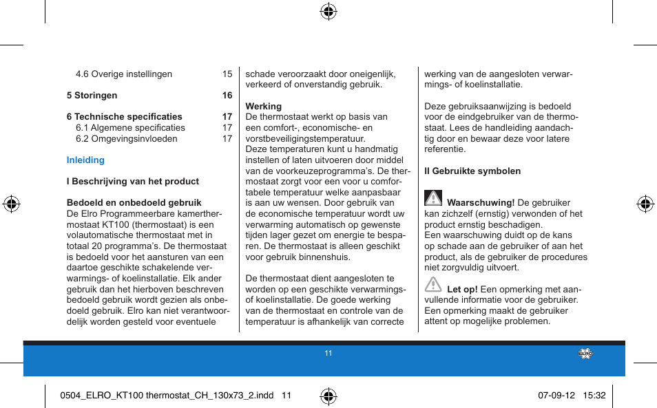 ELRO KT100 User Manual | Page 11 / 48