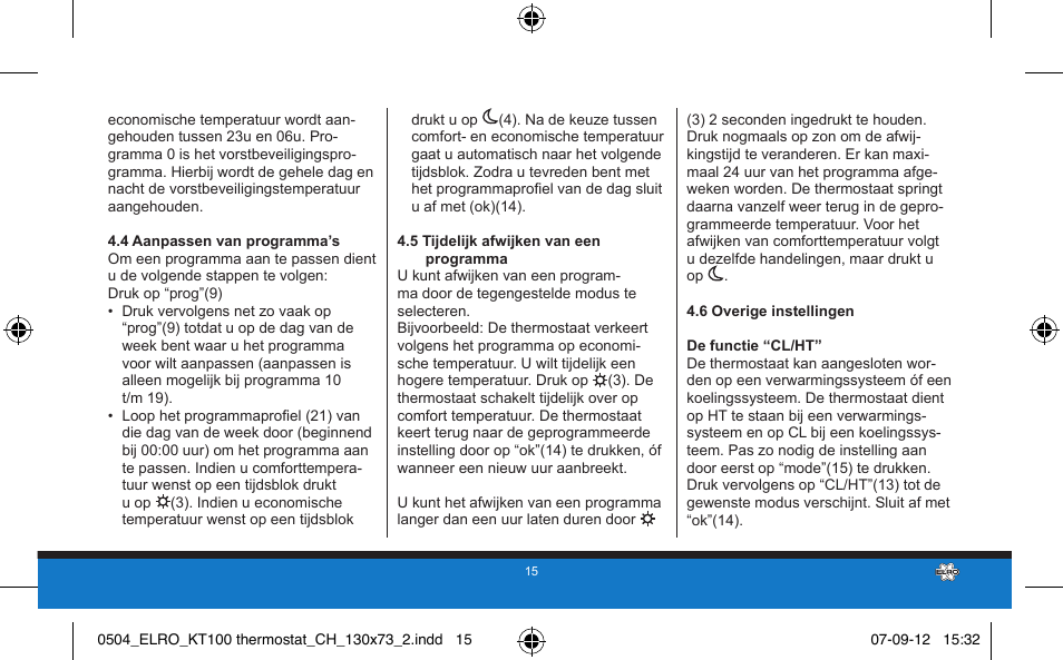 ELRO KT100 User Manual | Page 15 / 48