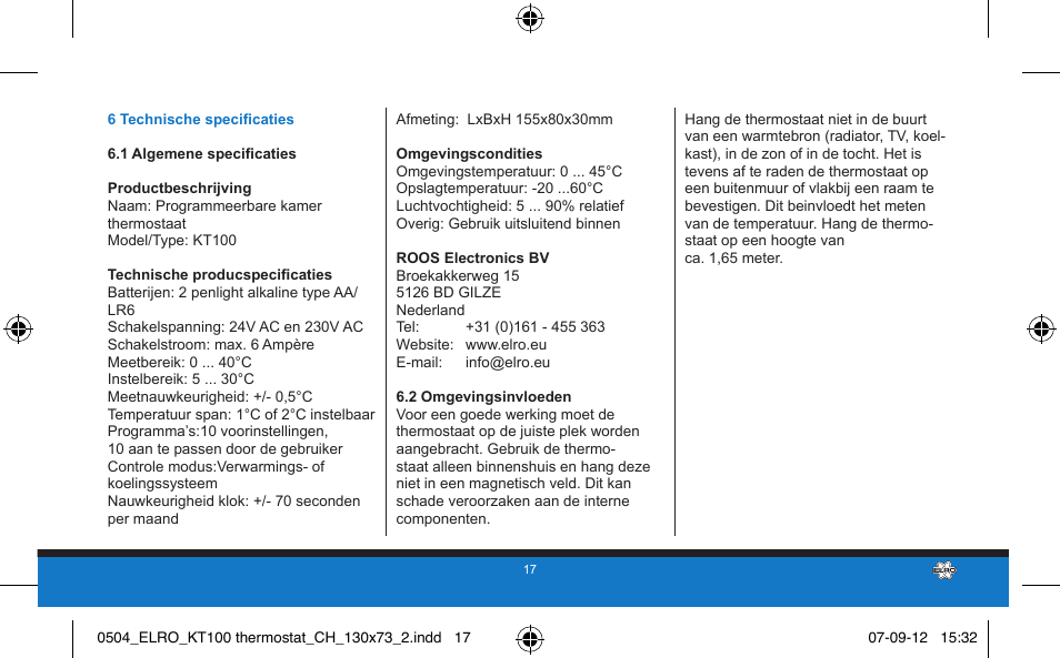 ELRO KT100 User Manual | Page 17 / 48