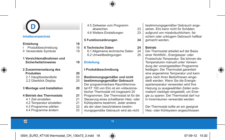 ELRO KT100 User Manual | Page 18 / 48