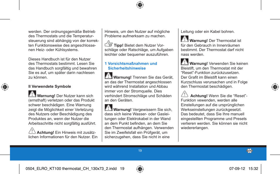 ELRO KT100 User Manual | Page 19 / 48