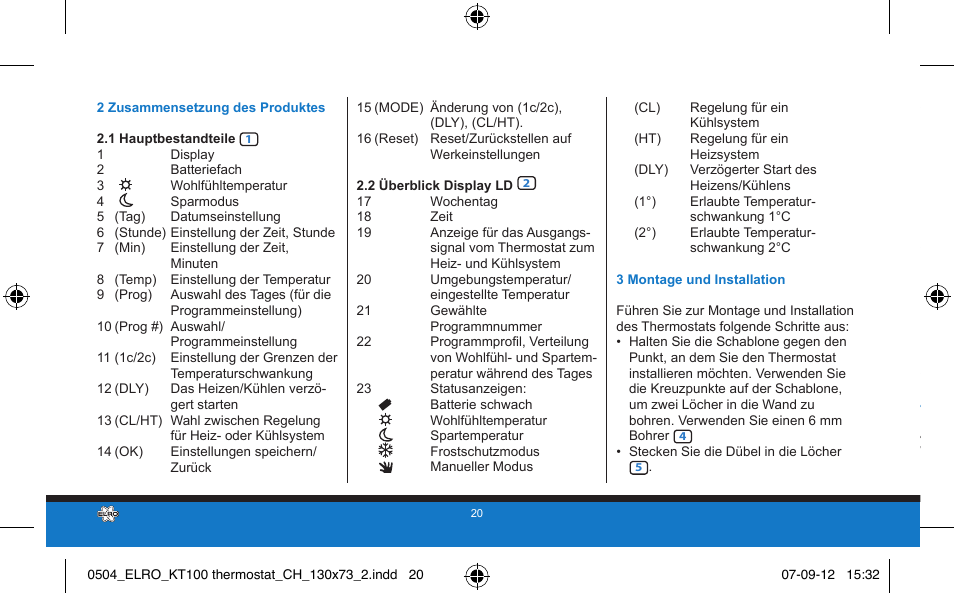 ELRO KT100 User Manual | Page 20 / 48