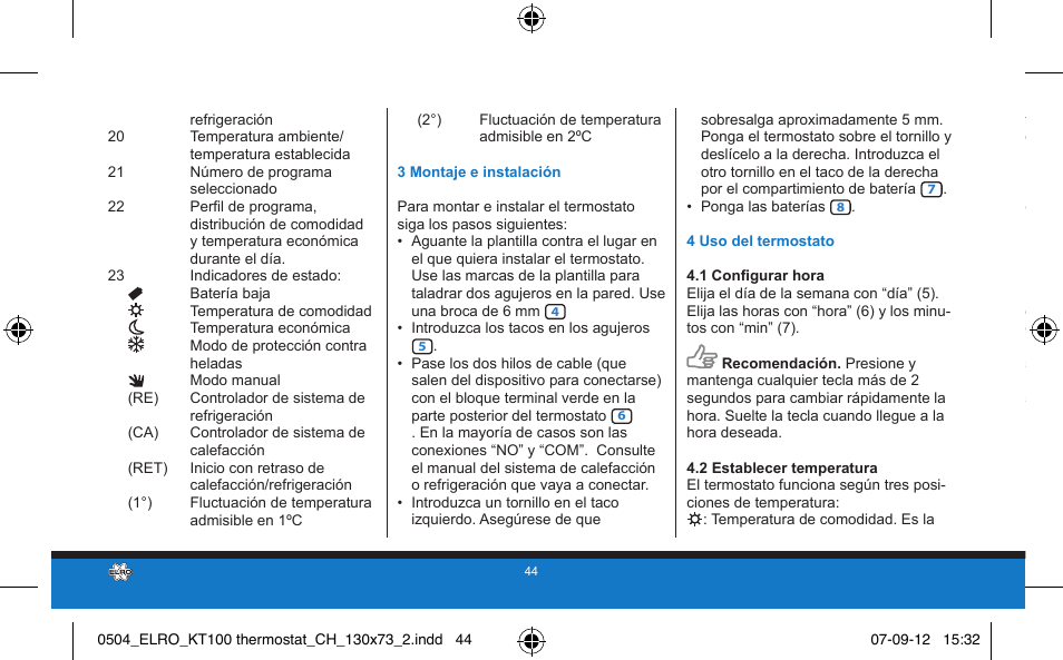 ELRO KT100 User Manual | Page 44 / 48