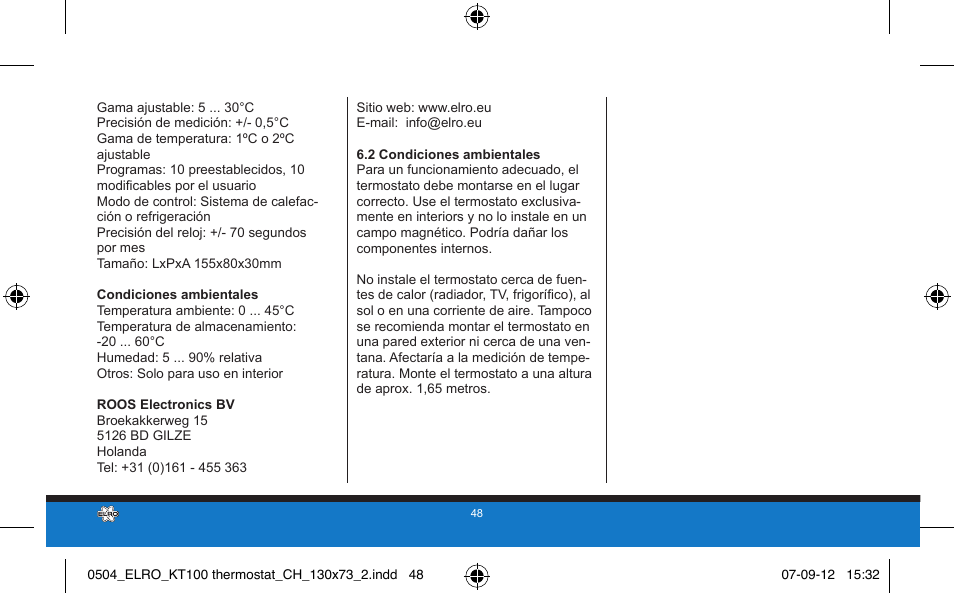 ELRO KT100 User Manual | Page 48 / 48