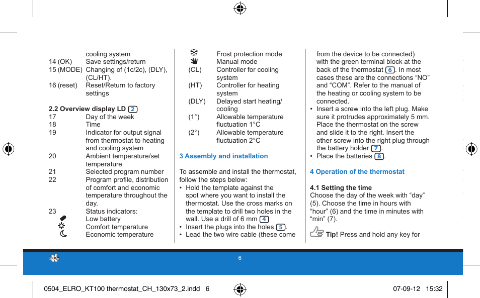 ELRO KT100 User Manual | Page 6 / 48