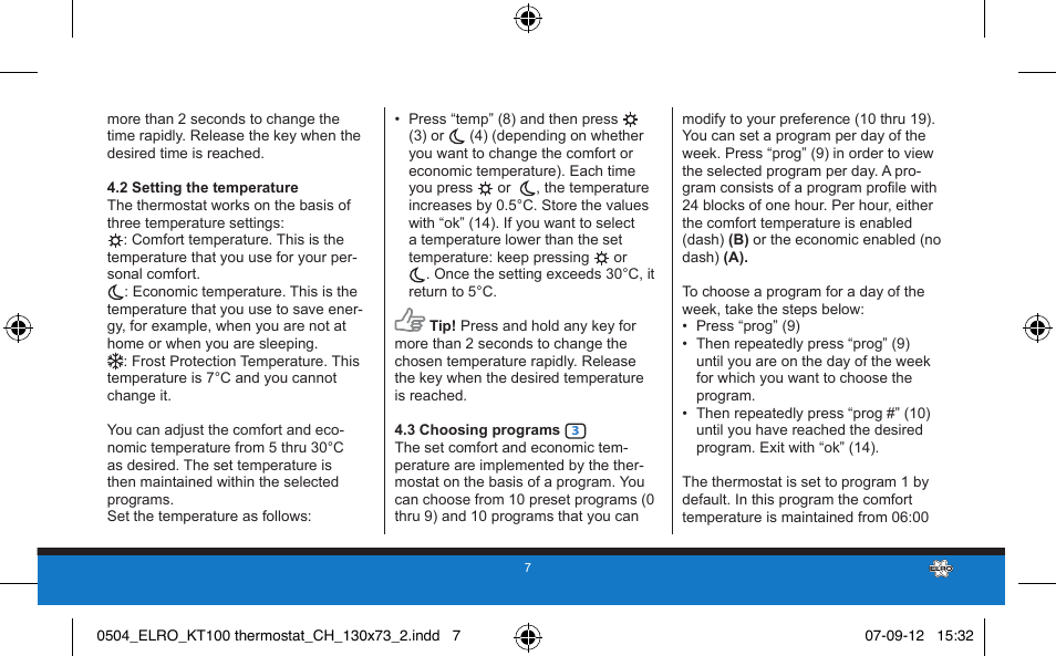 ELRO KT100 User Manual | Page 7 / 48