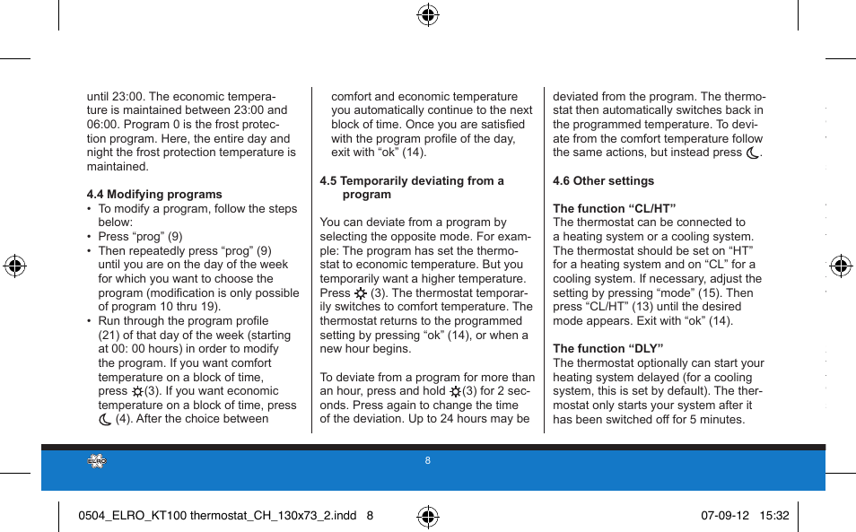 ELRO KT100 User Manual | Page 8 / 48