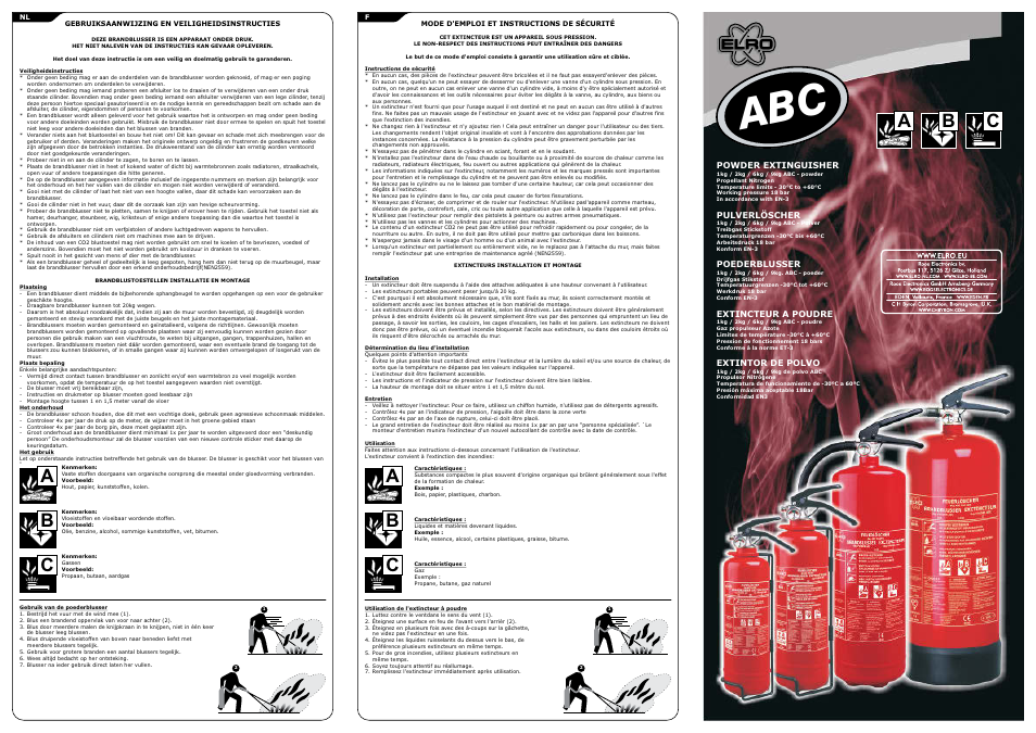 ELRO BBS4 Car safety set User Manual | 2 pages