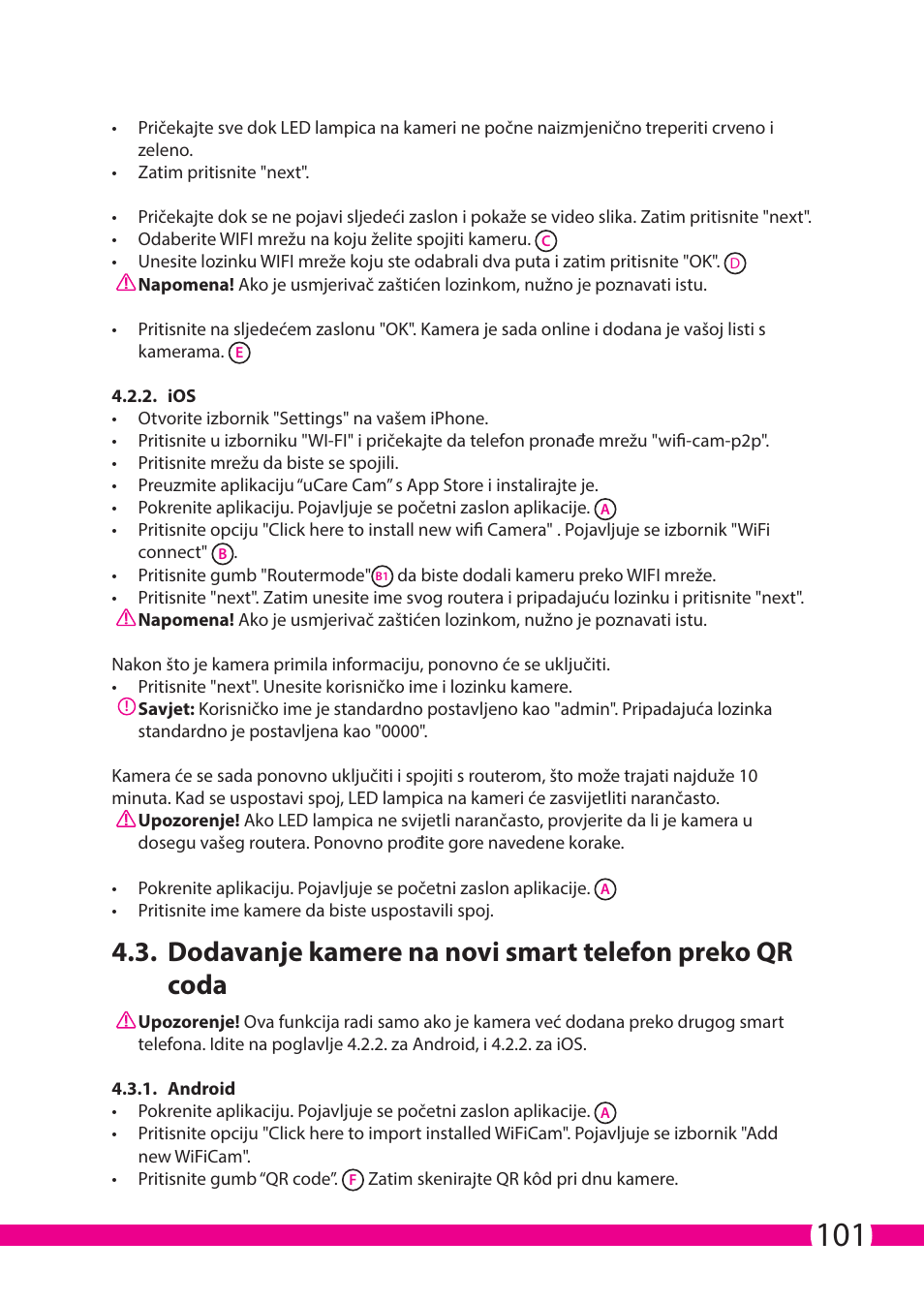 ELRO C706IP_C706WIP Wireless network camera User Manual | Page 101 / 116